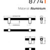 uchwyt meblowy T-bar 8774.0008.AL6 czarny mat, radełko 6cm - obrazek 4