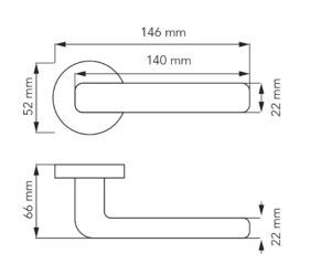 klamka drzwiowa NORA 5190-K MP35 mosiądz mat - obrazek 4