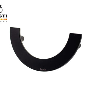 Uchwyt meblowy czarny mat półkole GIUSTI 470.MZA.00N4 16.4cm.