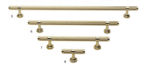 uchwyt meblowy T-bar 8996.0008.GL złoty połysk chrom, radełko 6cm - obrazek 2